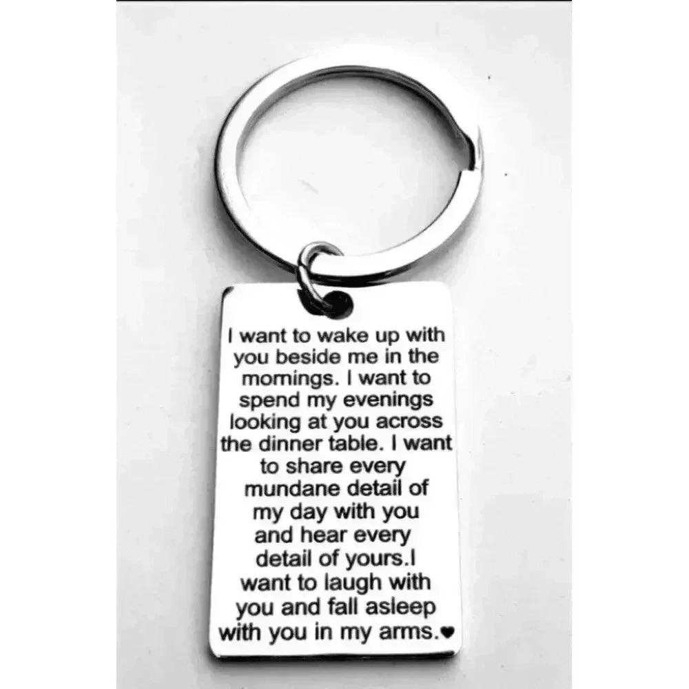 To My Love I Wanna Wake Up With You ... Keychain